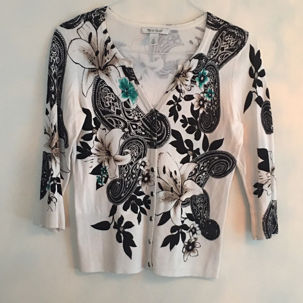 White House Black Market Button up cardigan